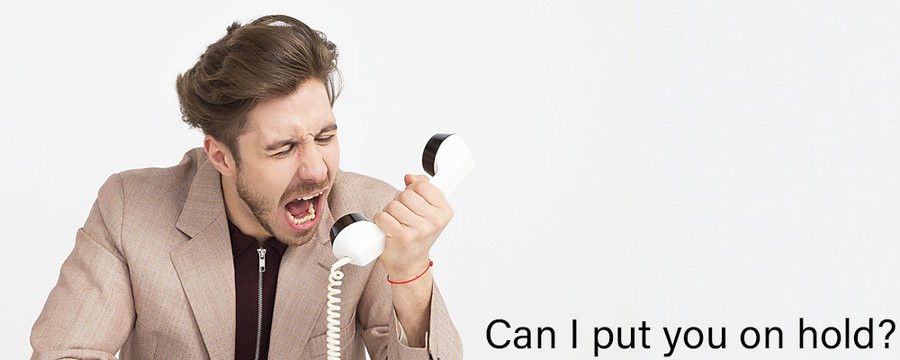 Can I put you on hold? banner