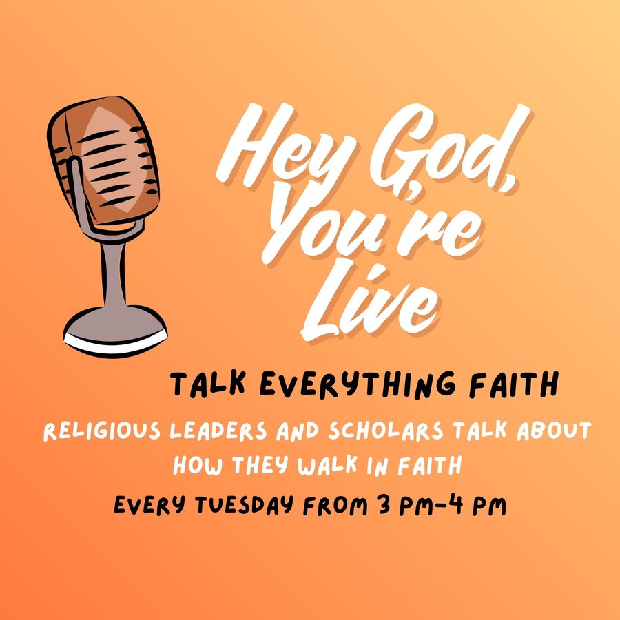 Hey God, You're Live banner