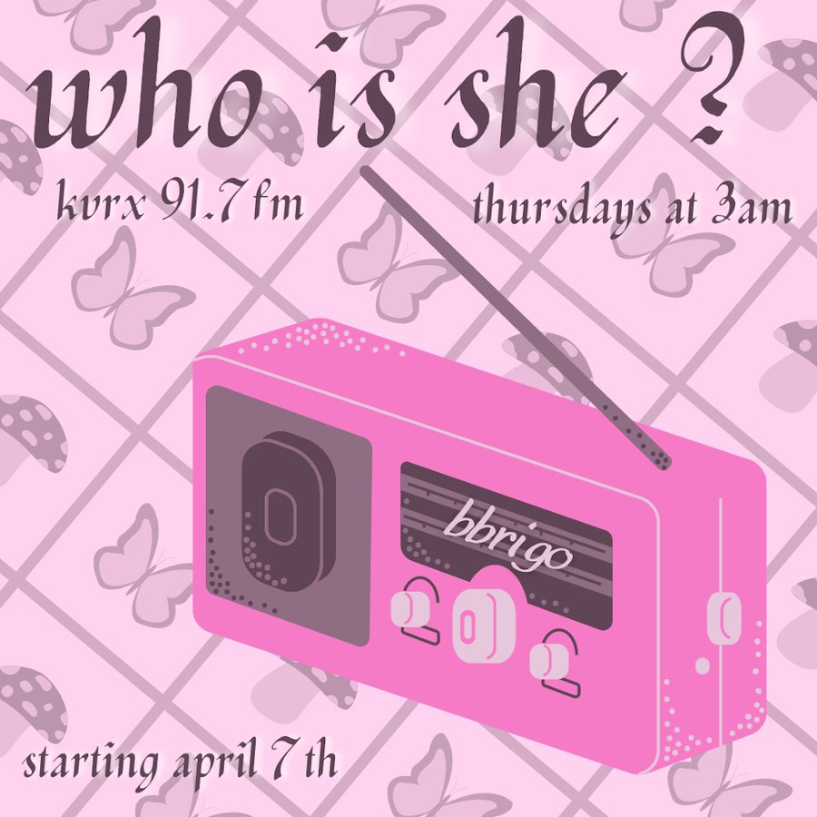 who is she? banner